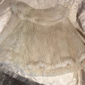 VALERIE STEVENS Rabbit Fur Shawl